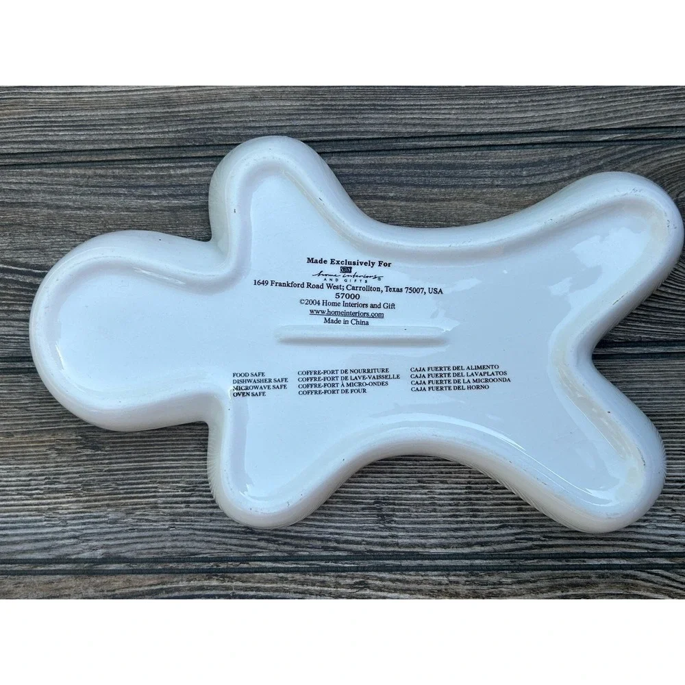 Home Interiors 2004 Home Co Gingerbread Man‎ Baking Serving Dish Oven Micro Safe
